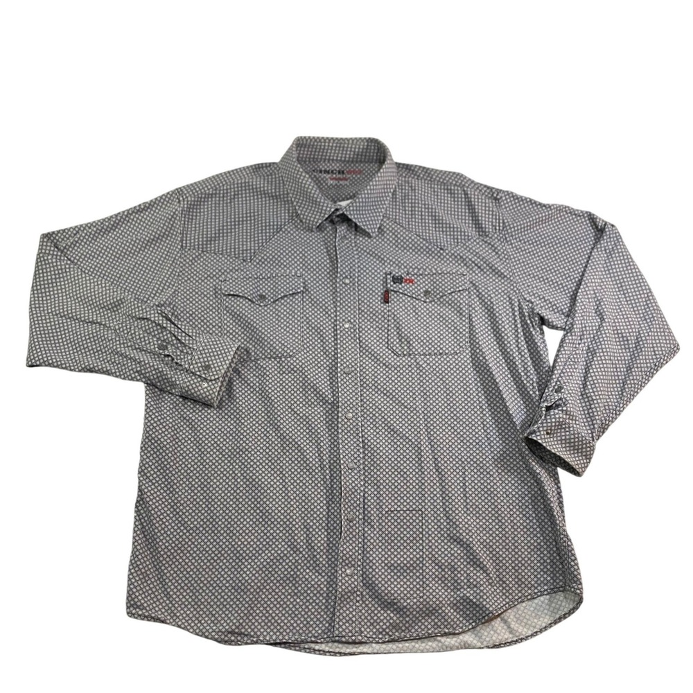 Cinch WRX Flame Resistant Shirt Mens XXXL Gray Plaid CAT-2 FR WLW202001X